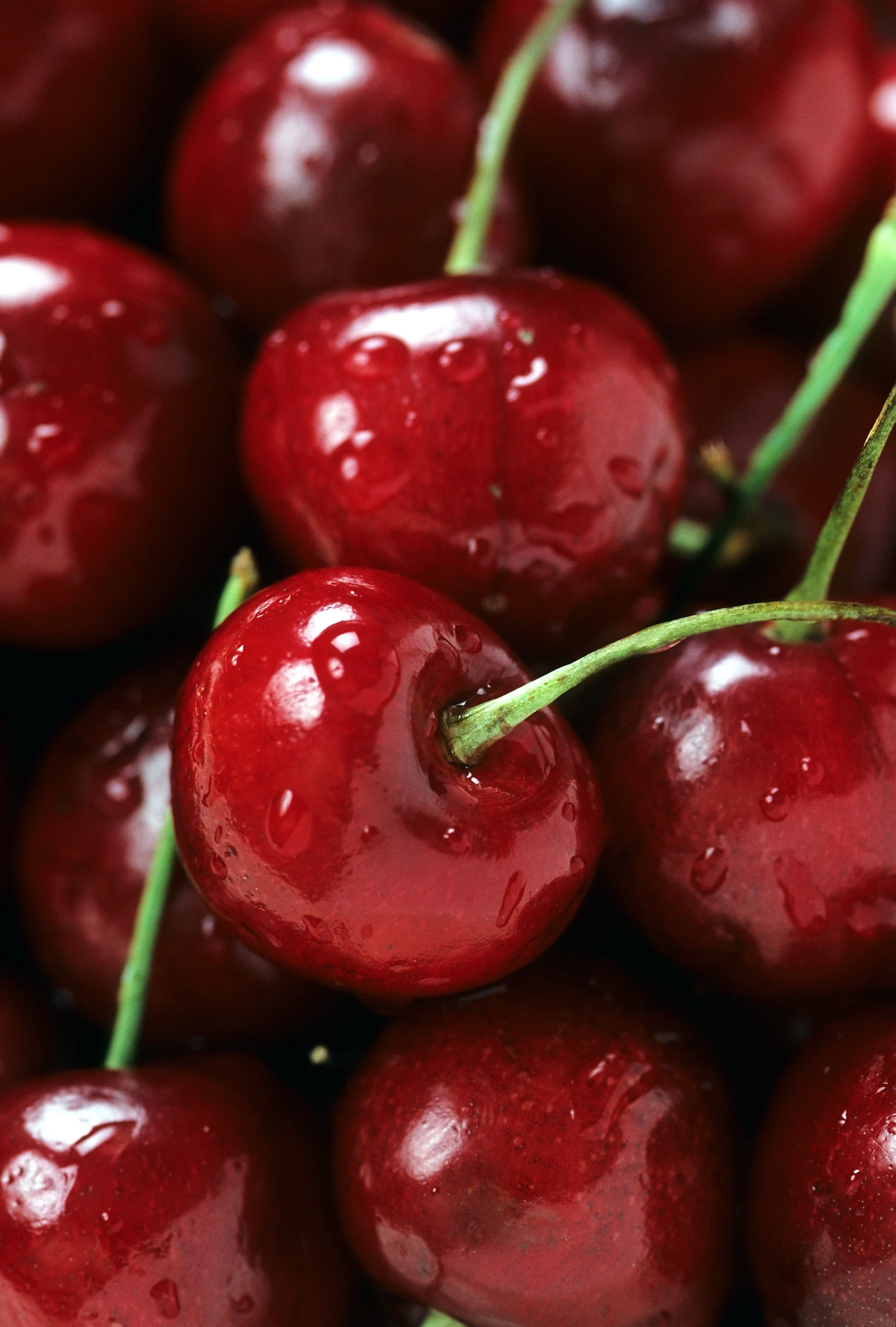 a pile of cherries